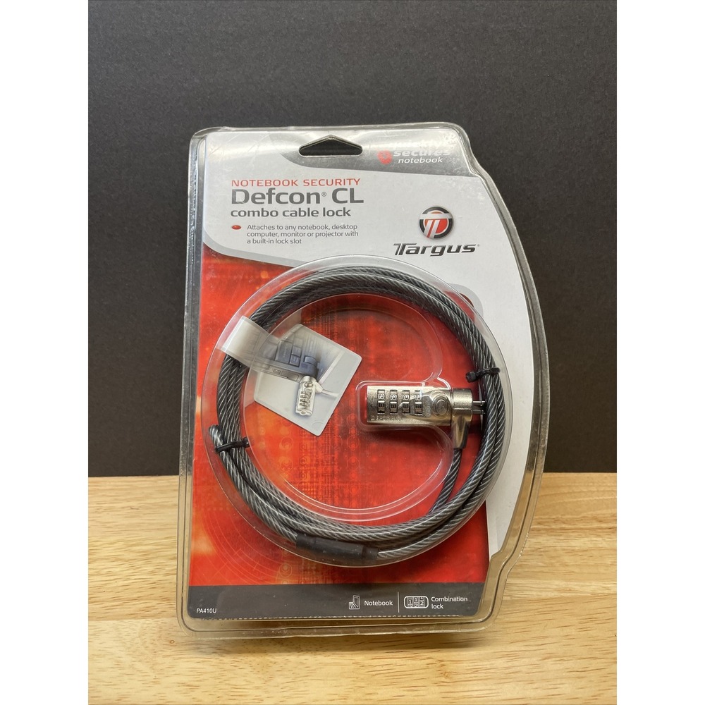 NEW Targus Quickly Secures Notebook Defcon CL Combo Cable Combination Lock